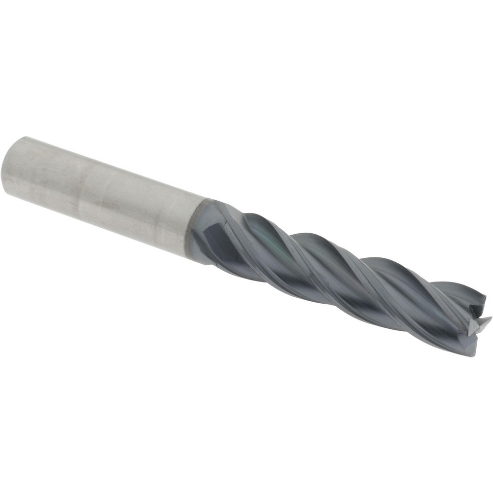 Accupro 95168402 Corner Radius End Mill 1/2" Dia, 2" LOC, 0.0100" Radius, 4 Flute, Solid Carbide