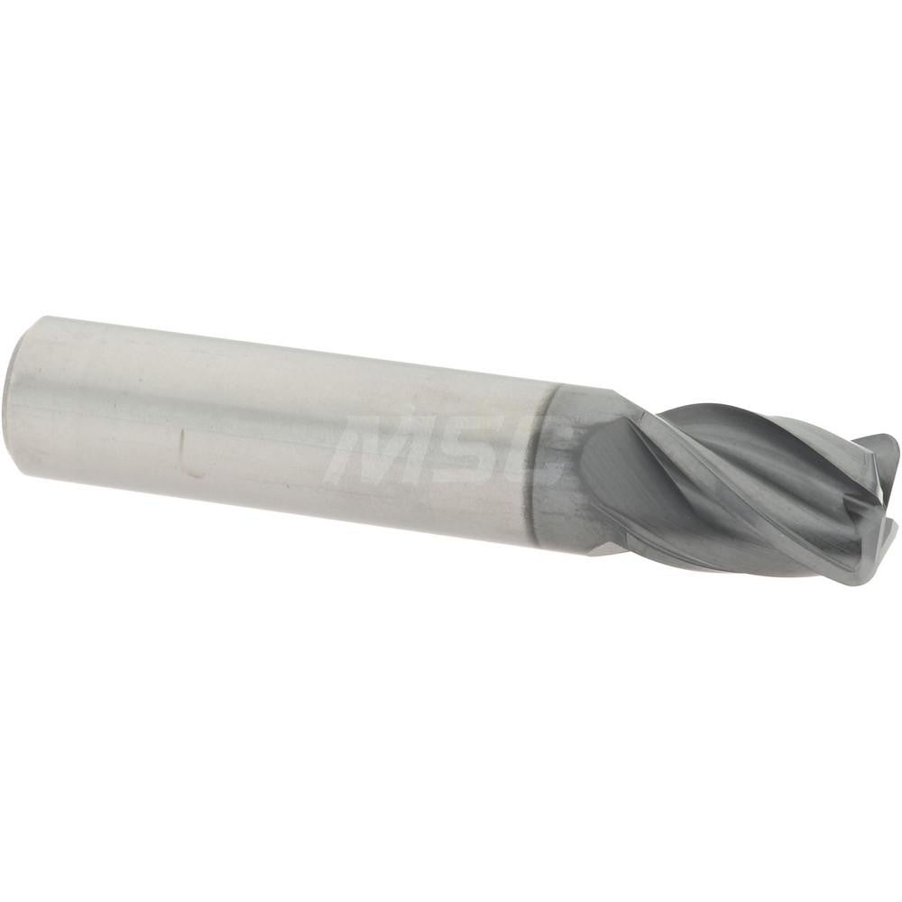 Accupro 95168464 Corner Radius End Mill 3/8" Dia, 1/2" LOC, 0.0600" Radius, 4 Flute, Solid Carbide