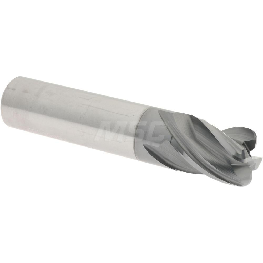 Accupro 95168538 Corner Radius End Mill 1/2" Dia, 5/8" LOC, 0.0900" Radius, 4 Flute, Solid Carbide