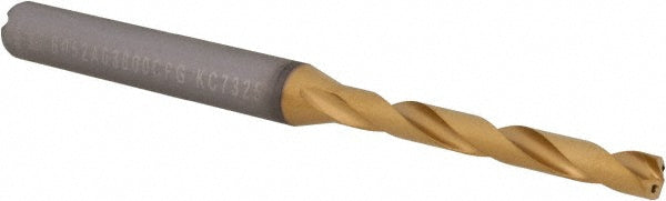 Kennametal 4149190 Jobber Length Drill Bit 3.80 mm (0.1496) Dia, 140 deg, Solid Carbide