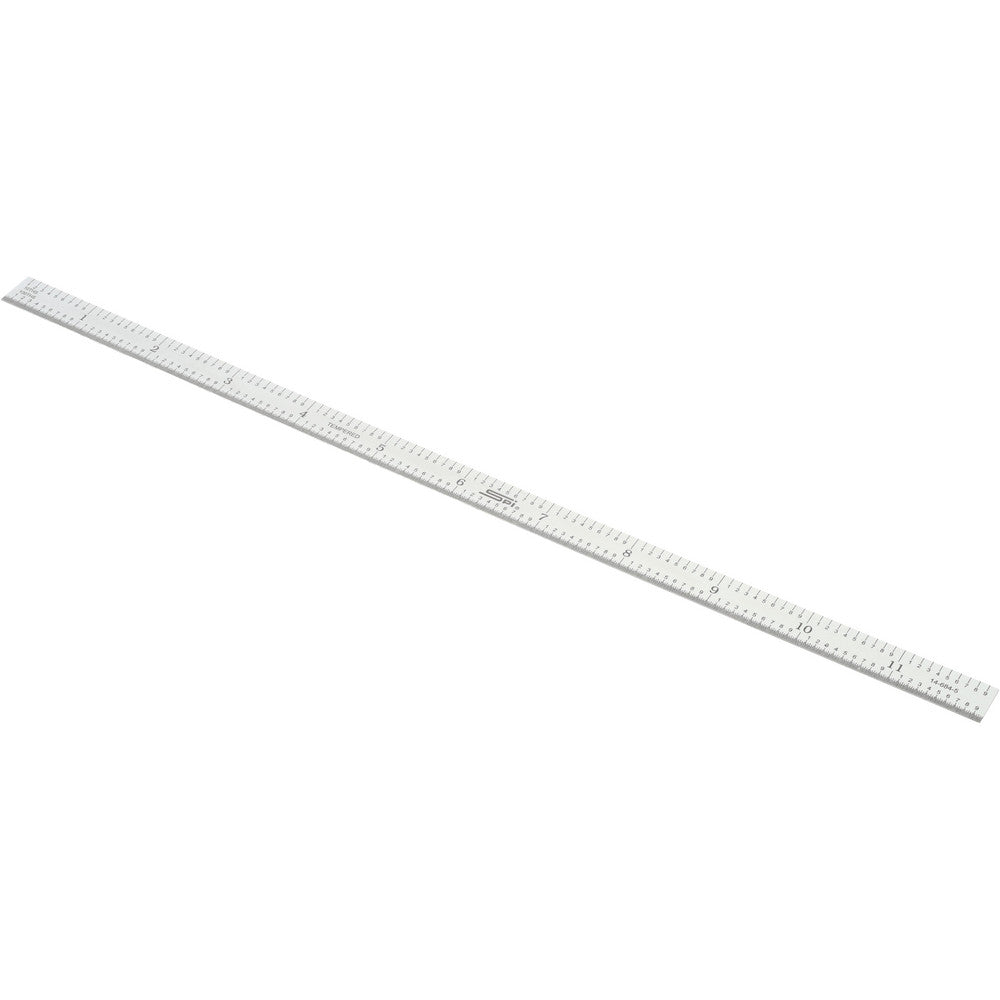 SPI 14-684-5 Steel Rule 12" OAL, Decimal & Metric Graduation, Flexible, 1/2" OAW