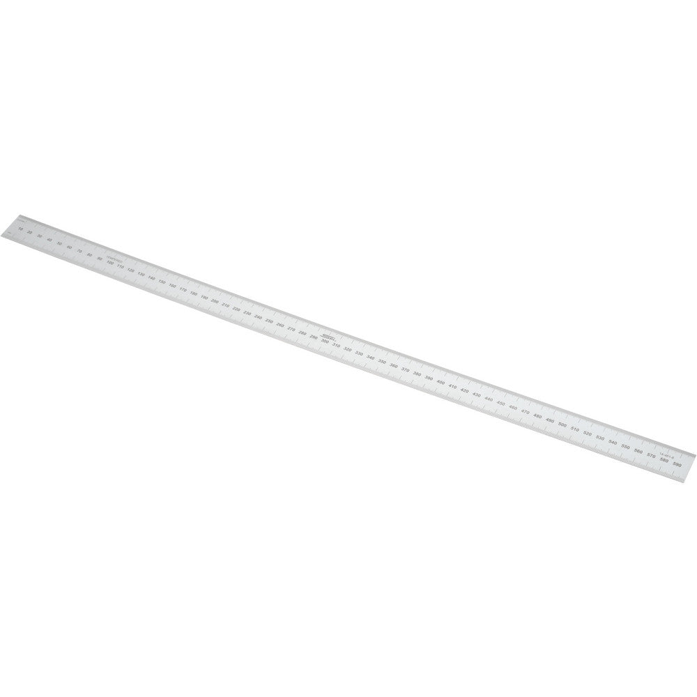 SPI 14-461-8 Steel Rule 24" OAL, Metric Graduation, Rigid, 1-1/8" OAW
