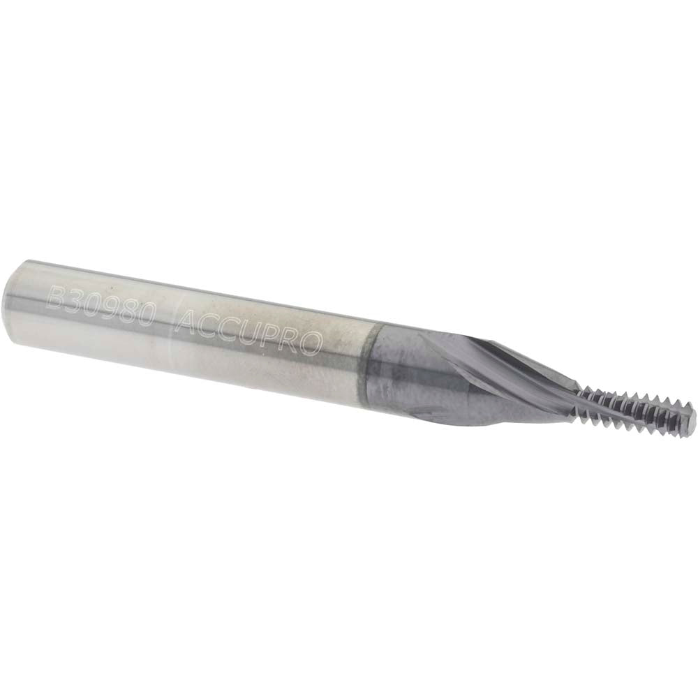 Accupro 930-00832 Helical Flute Thread Mill #8-32, Internal, 3 Flute, 0.2500" Shank Dia, Solid Carbide