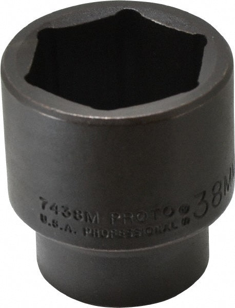 Proto J7438M Impact Socket 1/2" Drive, 38mm Socket, Hex Drive