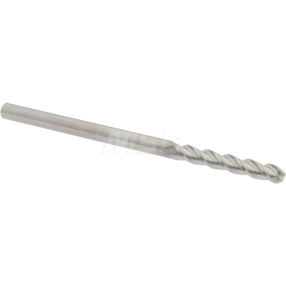 Accupro 76489210 Ball End Mill 0.125" Dia, 0.75" LOC, 3 Flute, Solid Carbide