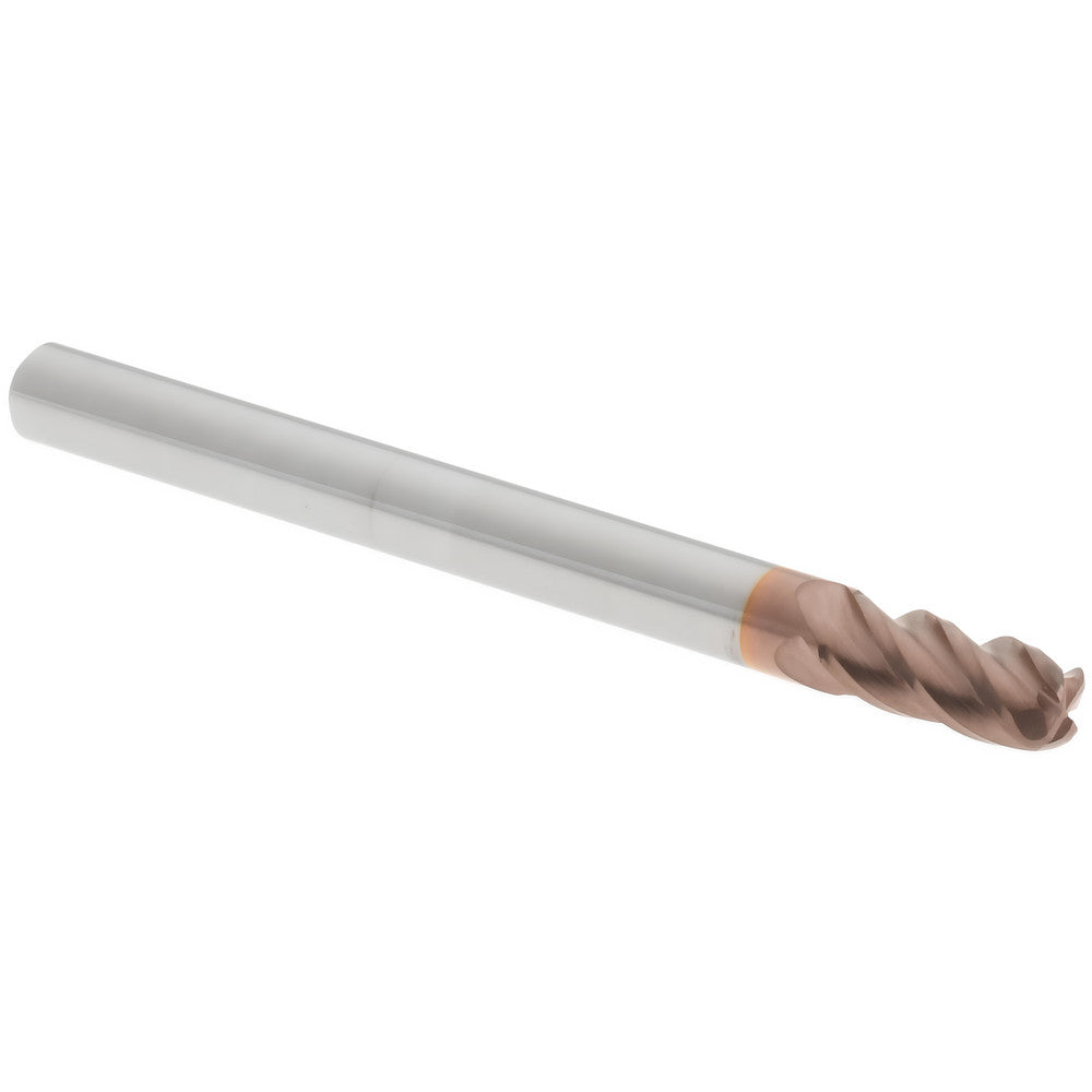 Accupro 76489590 Corner Radius End Mill 1/8" Dia, 1/4" LOC, 0.03" Radius, 4 Flutes, Solid Carbide