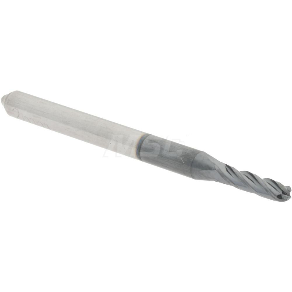 Accupro 76489673 Ball End Mill 0.0787" Dia, 0.315" LOC, 4 Flute, Solid Carbide