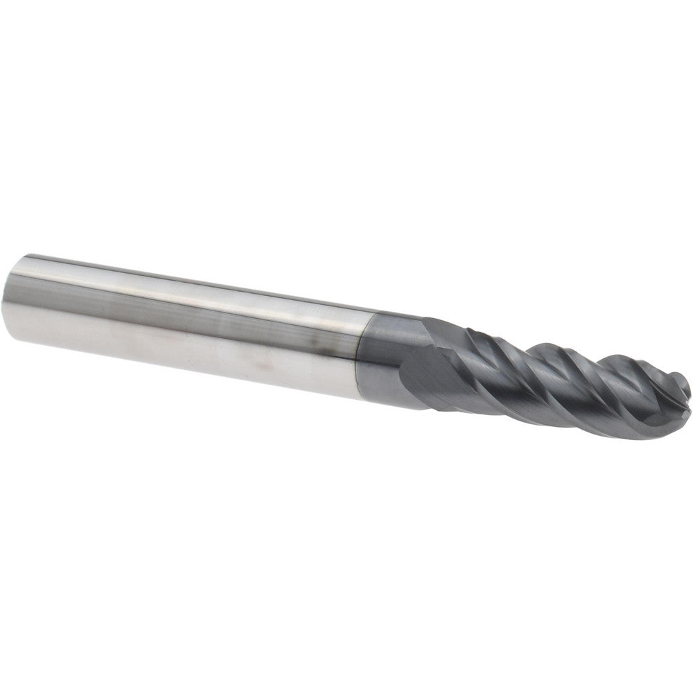 Accupro 76489756 Ball End Mill 7.00 mm Dia, 19.00 mm LOC, 4 Flute, Solid Carbide