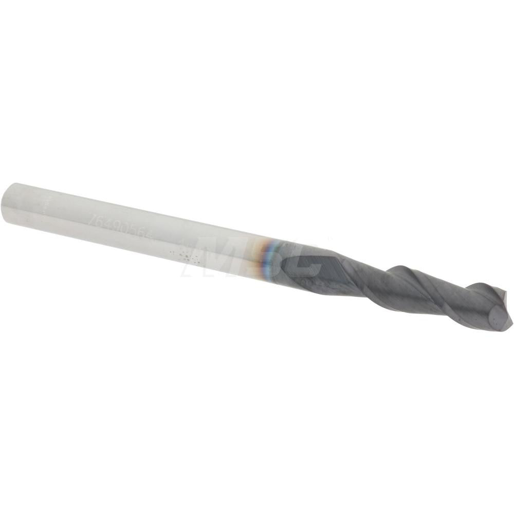 Accupro 76490564 Square End Mill 0.1575'' Dia, 0.5512'' LOC, 2 Flutes, Solid Carbide
