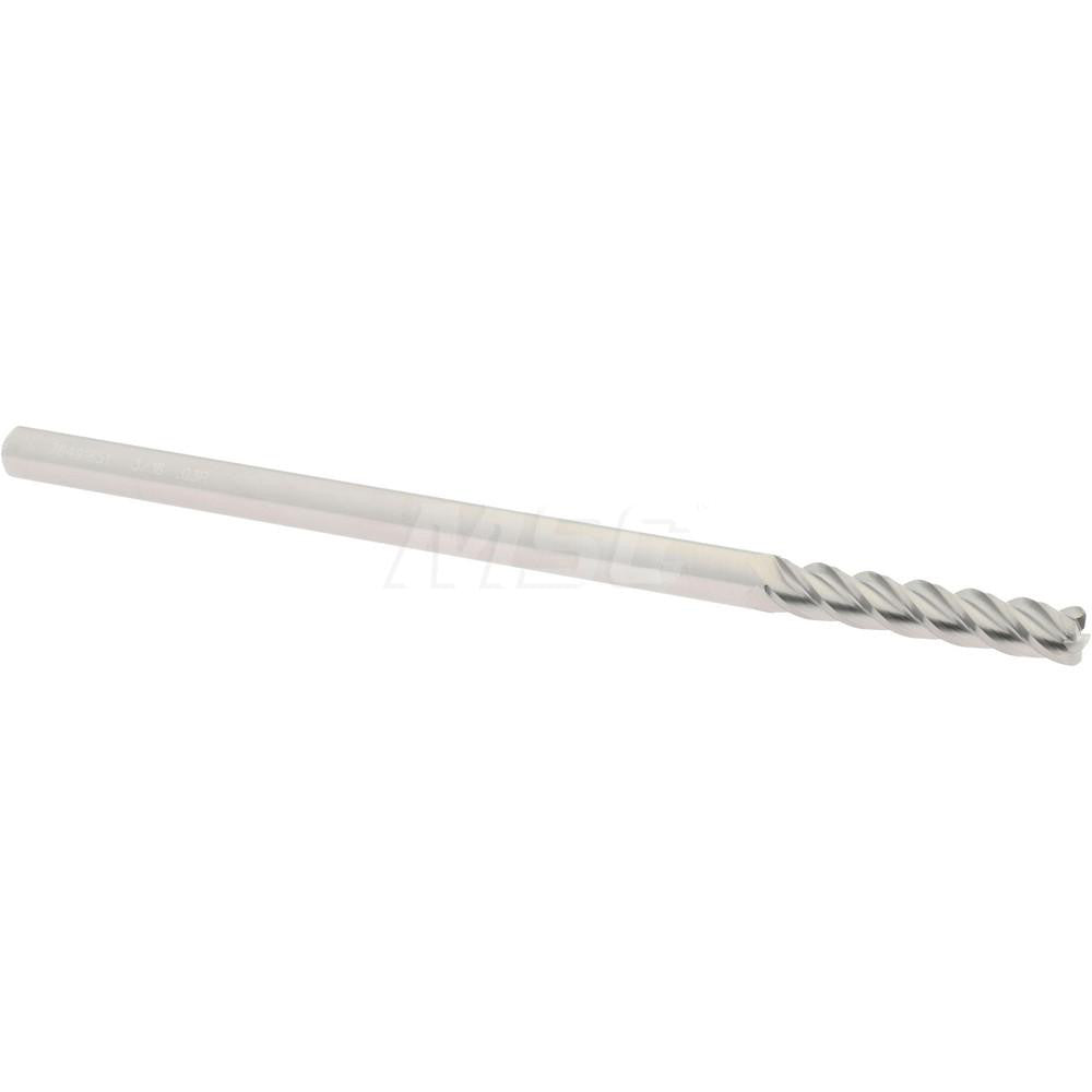 Accupro 76491851 Corner Radius End Mill 3/16" Dia, 1" LOC, 0.03" Radius, 4 Flutes, Solid Carbide