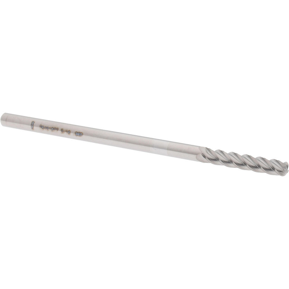 Accupro 76491877 Corner Radius End Mill 3/16" Dia, 1" LOC, 0.06" Radius, 4 Flutes, Solid Carbide