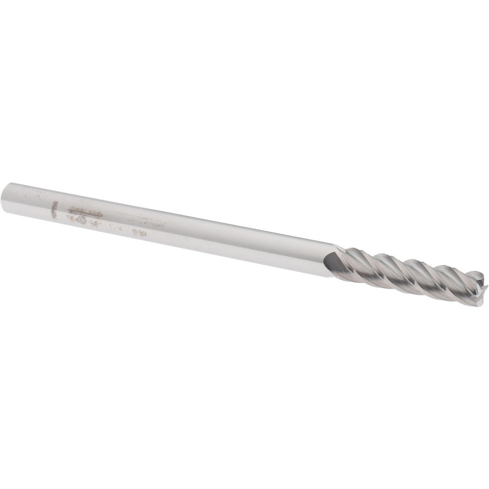 Accupro 76491901 Corner Radius End Mill 1/4" Dia, 1" LOC, 0.03" Radius, 4 Flutes, Solid Carbide