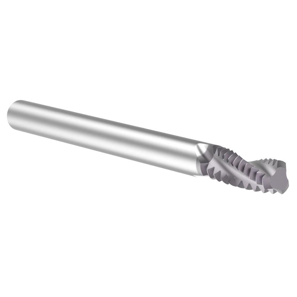 Allied Machine and Engineering TM25020 Helical Flute Thread Mill 1/4-20, Internal, 3 Flute, 0.1870" Shank Dia, Solid Carbide