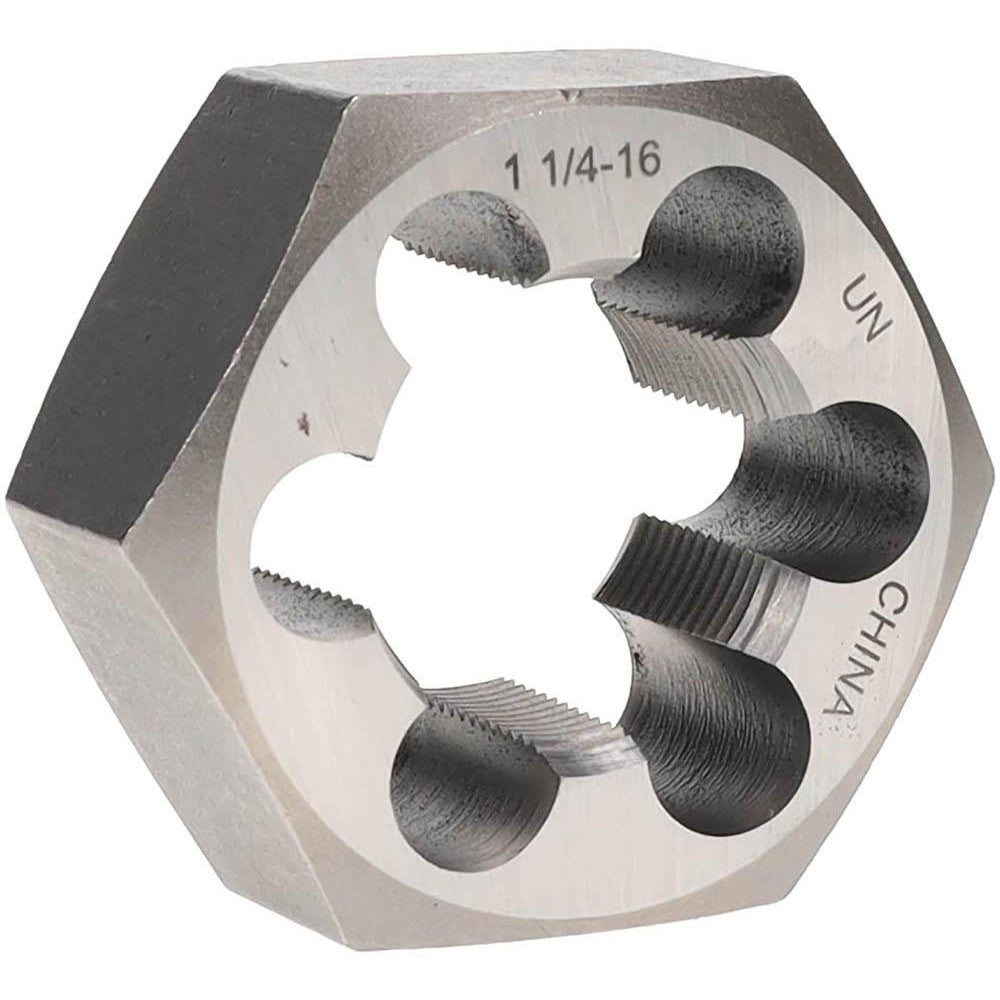 Value Collection 365-1165 Hex Rethreading Die 1-1/4-16, 1" Thick, Right Hand, Carbon Steel