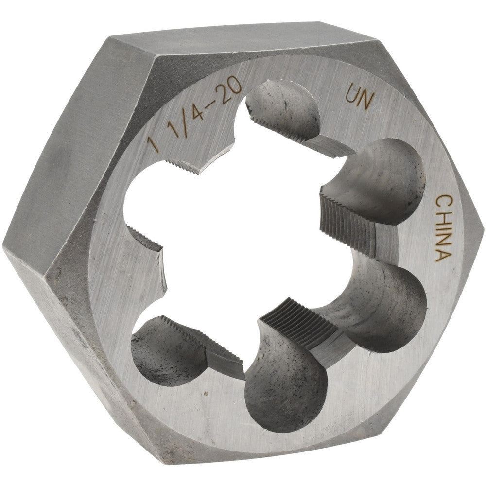 Value Collection 365-1168 Hex Rethreading Die 1-1/4-20, 1" Thick, Right Hand, Carbon Steel