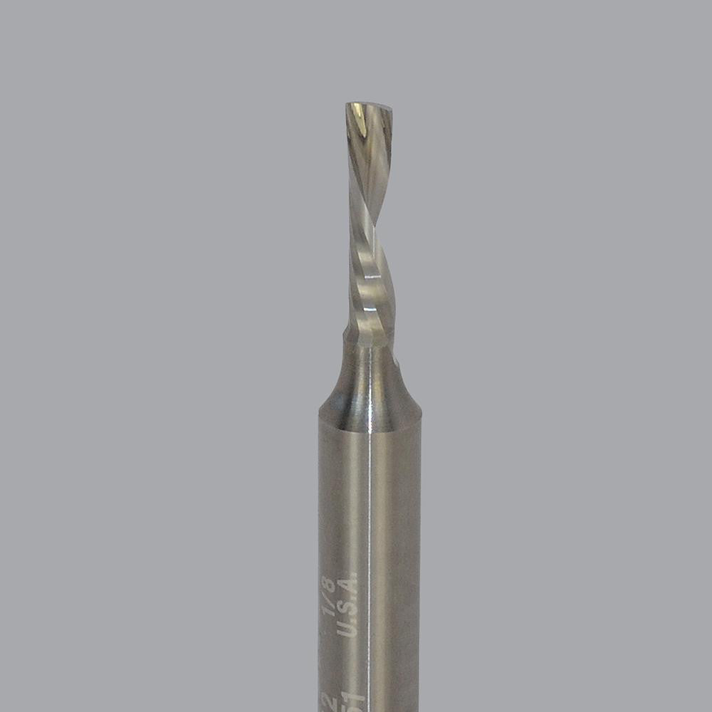 Onsrud 62-762 Spiral Router Bit 0.125" Dia, 0.5" LOC, 1/4" Shank Dia, Downcut