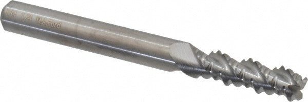 M.A. Ford 13425000 Square End Mill 1/4'' Dia, 3/4'' LOC, 1/4'' Shank Dia, 2-1/2'' OAL, 3 Flutes, Solid Carbide