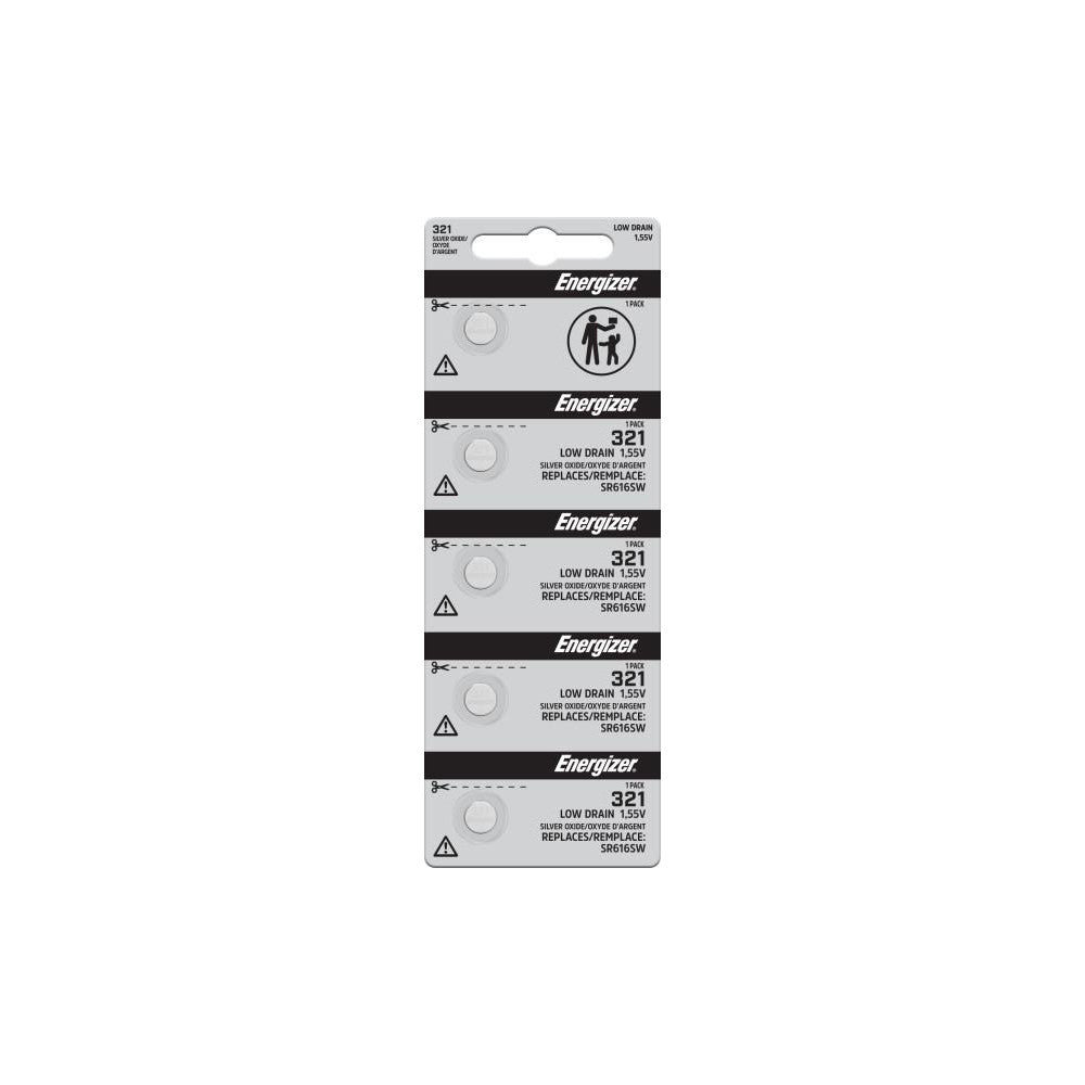 Energizer 321TZ Button & Coin Cell Battery Size 321, Silver Oxide