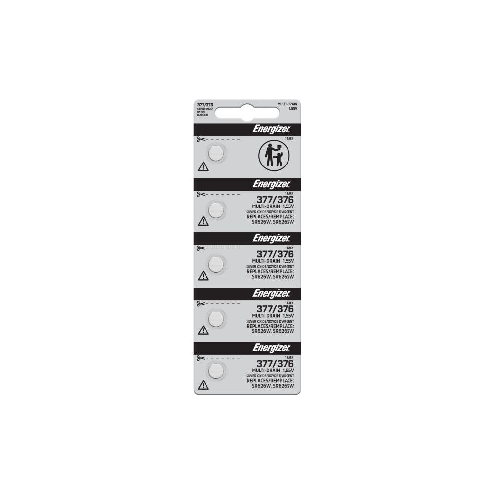 Energizer 377-376TZ Button & Coin Cell Battery Size 377 & 376, Silver Oxide