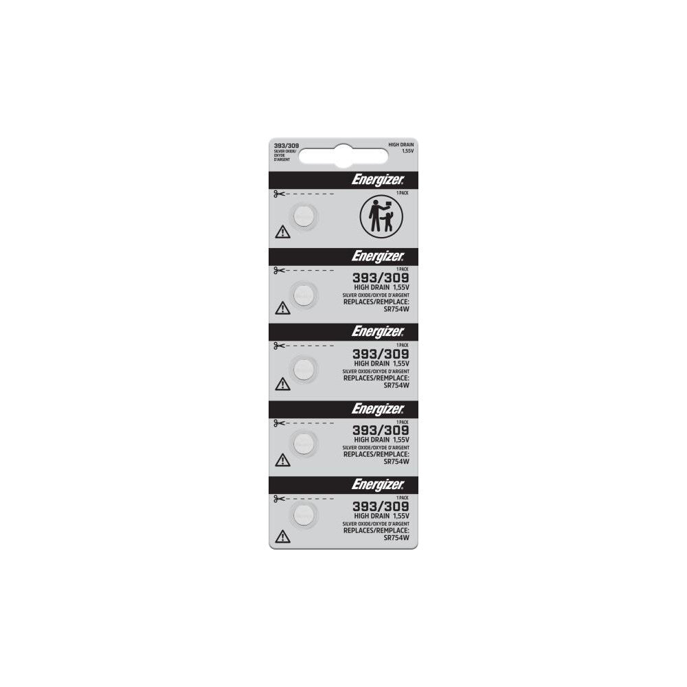 Energizer 393-309TZ Button & Coin Cell Battery Size 393 & 309, Silver Oxide