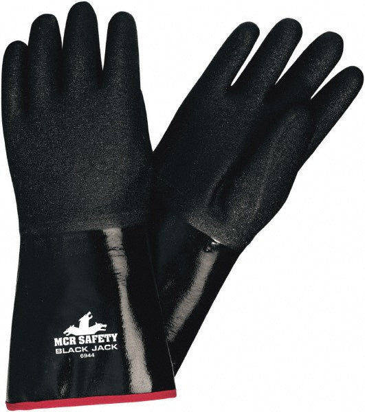 MCR Safety 6944 Work Gloves Black Jack® Size Large, Foam Lined