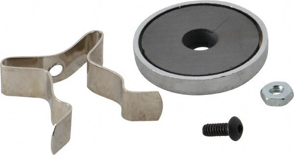 Mag-Mate MX1500NP01 11 Lb Max Pull Force, 1-17/32" Overall Height, 1.41" Diam, Ceramic Cup Magnet