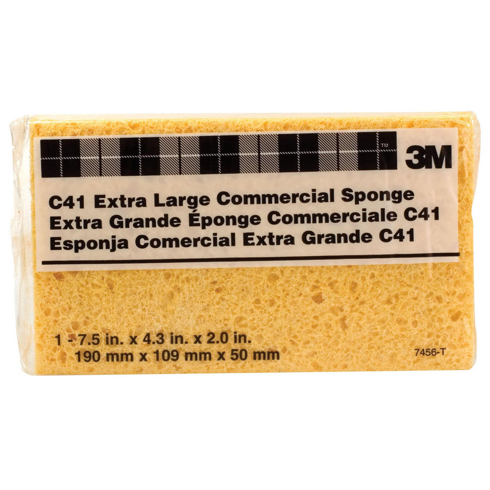 3M 7000144999 Commercial Size Sponge 7456-T, 7.5 in x 4.375 in x 2.06 in