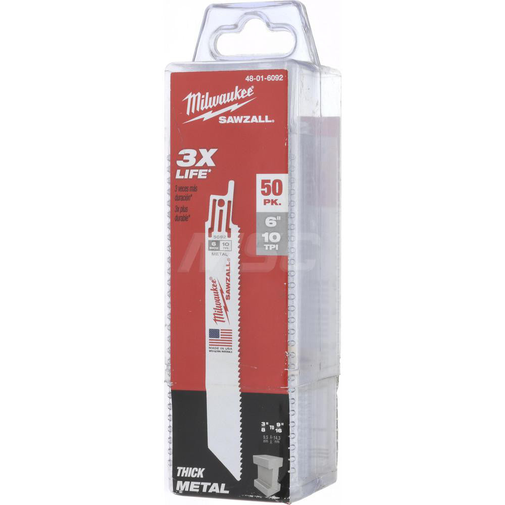 Milwaukee Tool 48-01-6092 Reciprocating Saw Blade 6" Long, 3/4" Wide, Bi-Metal