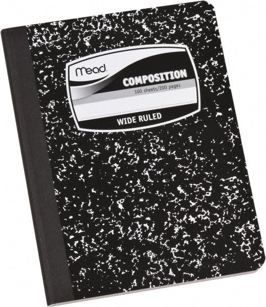 Mead MEA09910 Composition Book 100 Sheets, White Paper