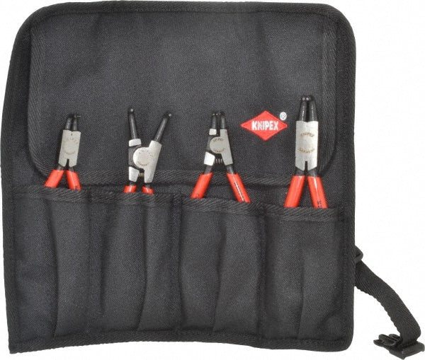 Knipex 9K 00 19 54 US 4 Piece, 5/16 to 2-1/2" Bore, 1/8 to 2-1/2" Shaft, Internal/External Retaining Ring Pliers Set