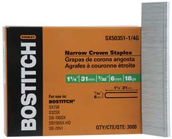 Stanley Bostitch SX50351G Construction Staple 1" Leg Length