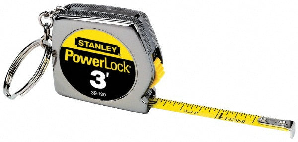 Stanley 39-130 Tape Measure 3' Long, 1/4" Width, Yellow Blade