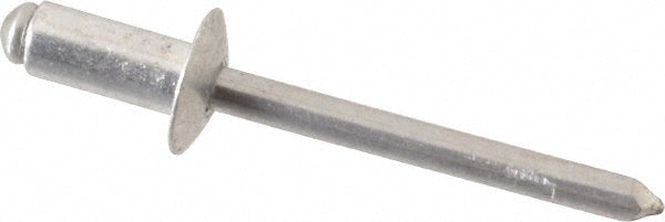 RivetKing ABA64/P500 Open End Blind Rivet Size 64, Dome Head, Aluminum Body, Aluminum Mandrel