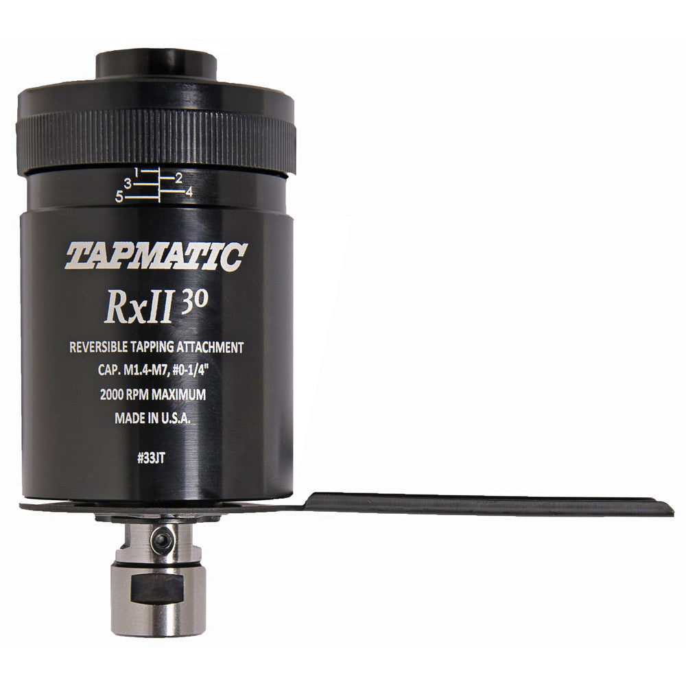 Tapmatic 11433 Model RX30, No. 0 Min Tap Capacity, 1/4 Inch Max Mild Steel Tap Capacity, JT33 Mount Tapping Head