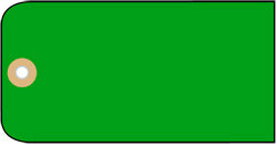 AccuformNMC BPT4G Blank Tag 2-1/8'' High, Green, Synthetic Paper
