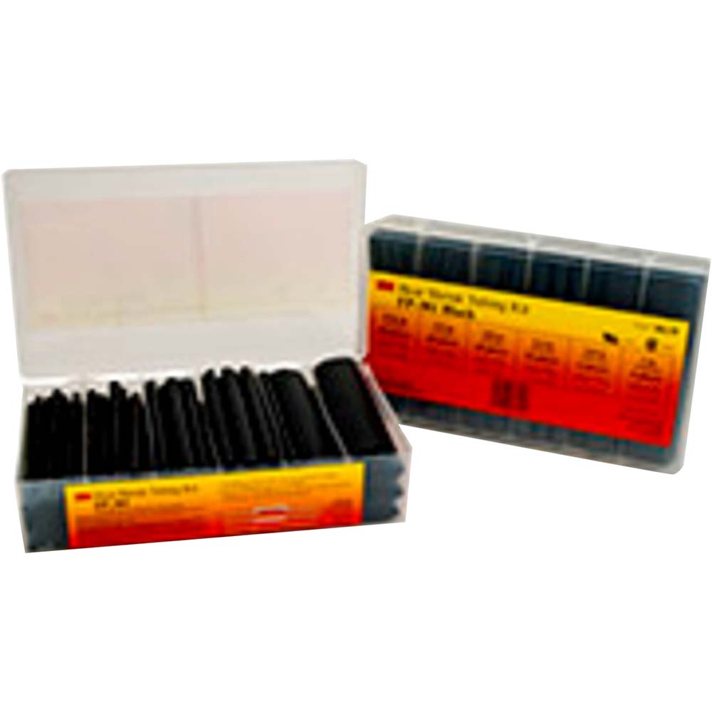 3M 7000031598 Heat Shrink Electrical Tubing Kits Number of Pieces 102 Inside Diameter Before Shrinking (Decimal Inch) 0.5000 1.0000 1 1/2 0.3750 0.7500 1/4 3/16 3/4 0.1870 0.2500 3/8 Inside Diameter Before Shrinking (mm) 1 in 0.5000 in 0.7500 in 1.0
