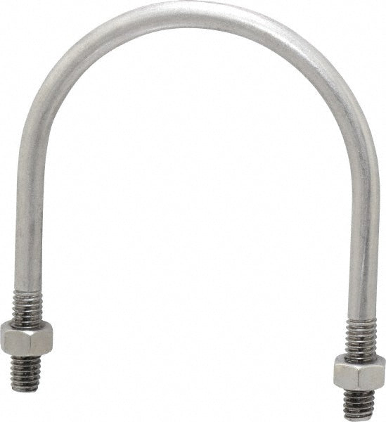 Chicago Hardware & Fixture 50471-3 Round U-Bolt Without Mount Plate, 5/16-18 UNC, 1" Thread Length, for 2-1/2" Pipe, 3" Inside Width, Stainless Steel