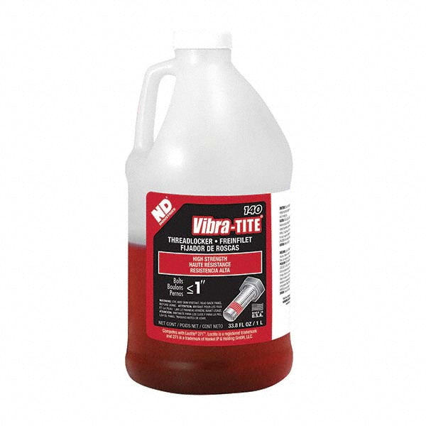 Vibra-Tite 14000 Threadlocker Red, Liquid, 1 L, Bottle