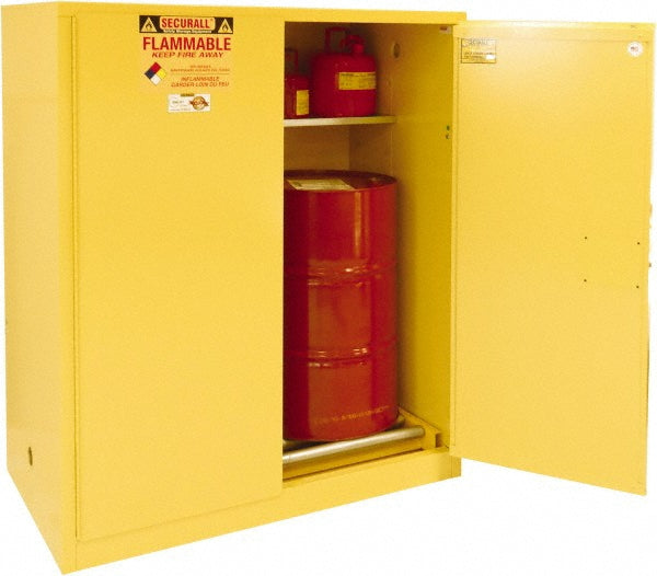 Securall Cabinets V1110 56" Wide x 31" Deep x 65" High, 18 Gauge Steel Vertical Drum Cabinet with 3 Point Key Lock