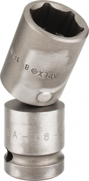 Apex SA-58-18M Flex Hand Socket 1/2" Drive, 18.00 mm Socket, 6-Point