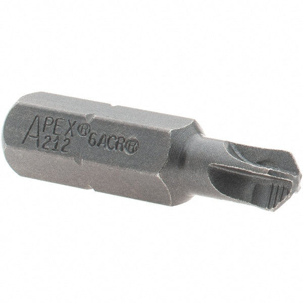 Apex 212-6-ACR Screwdriver Insert Bit 6 mm Point, 1/4" Drive, 1-1/4" OAL