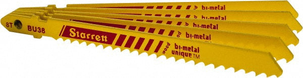 Starrett 68720 Jigsaw Blade Bi-Metal, 8 TPI, 0.05" Blade Thickness, 5/16" Blade Width