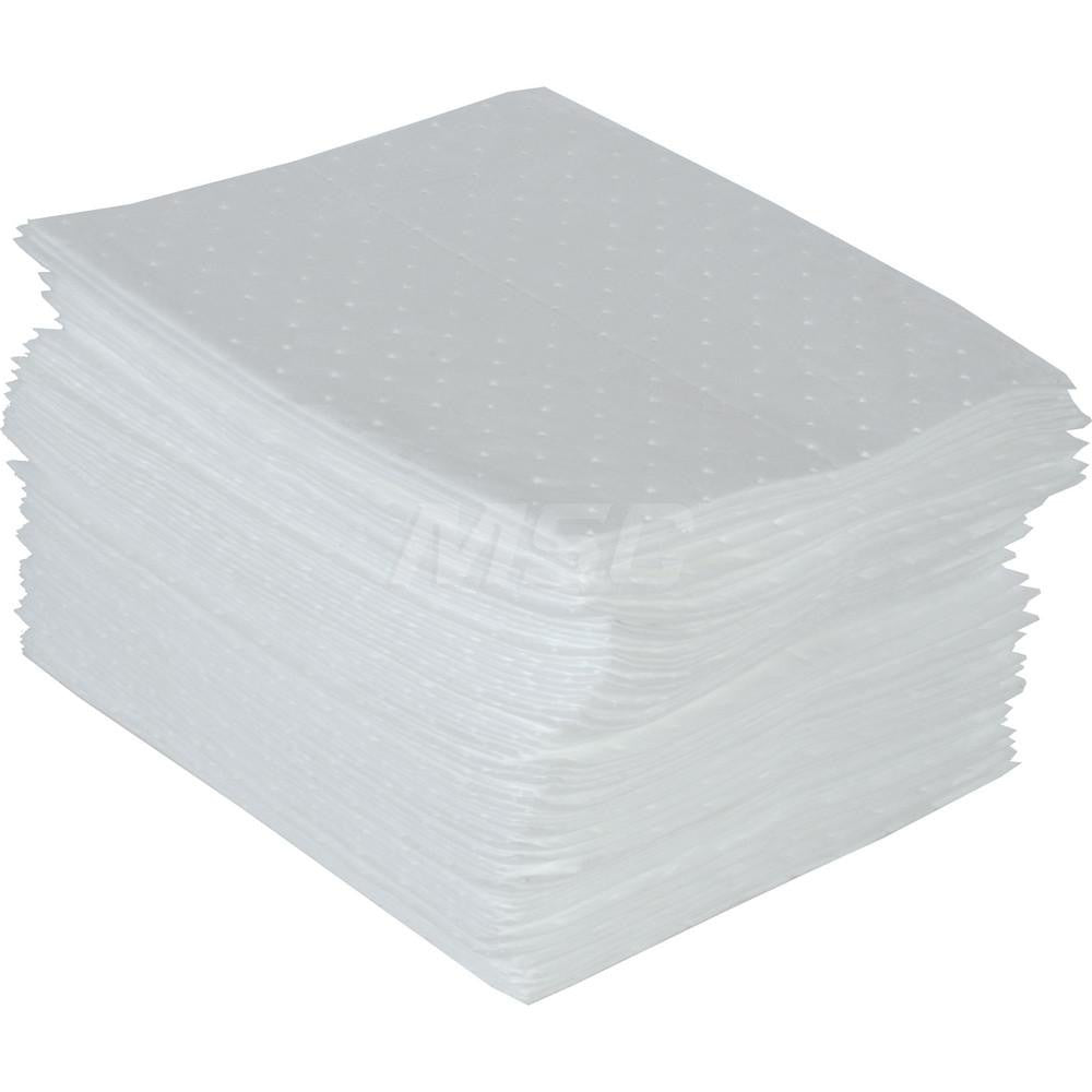 PRO-SAFE Q100P Sorbent Pad Oil Only Use, 17" Wide, 19" Long, 33 gal, White
