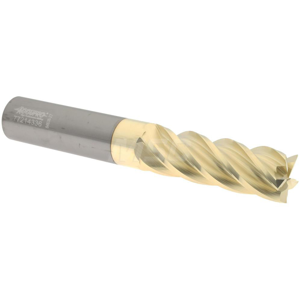 Accupro 316113 Square End Mill 3/4'' Dia, 2-1/4'' LOC, 3/4'' Shank Dia, 5'' OAL, 5 Flutes, Solid Carbide