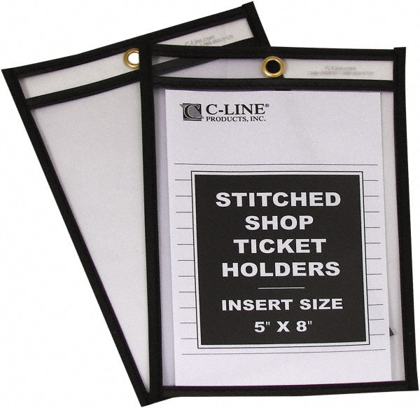 C-LINE 46058 25 Pc Stitched Shop Ticket Holder Clear