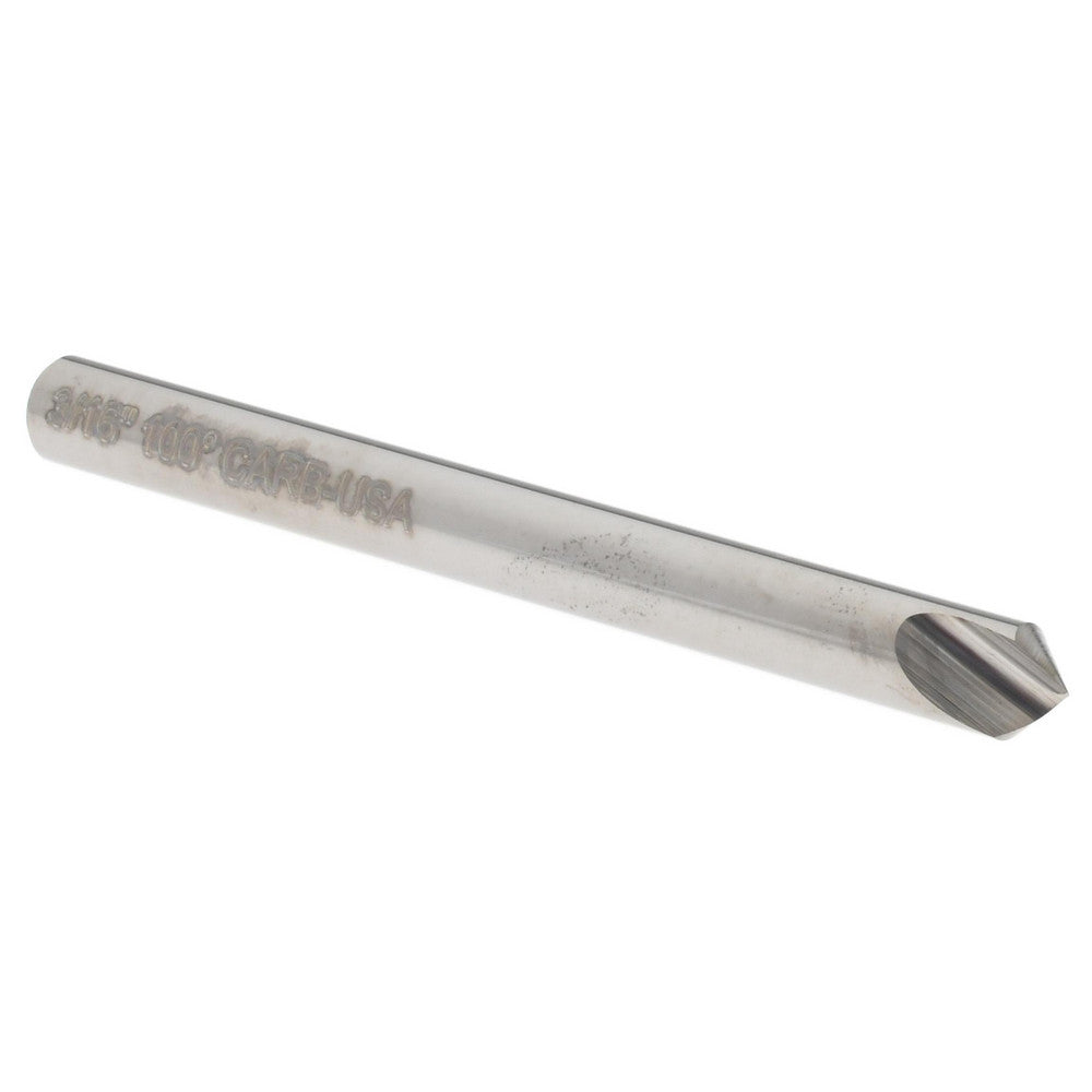 Hertel 331-002080 Countersink 3/16" Head Dia, 100.00 deg Included Angle, 1 Flute, Solid Carbide, Right Hand Cut