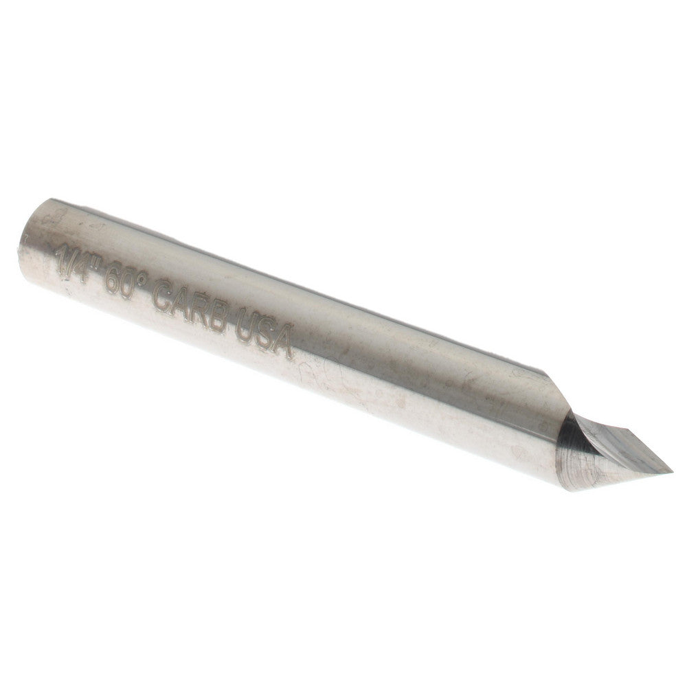 Hertel 331-003050 Countersink 1/4" Head Dia, 60.00 deg Included Angle, 1 Flute, Solid Carbide, Right Hand Cut