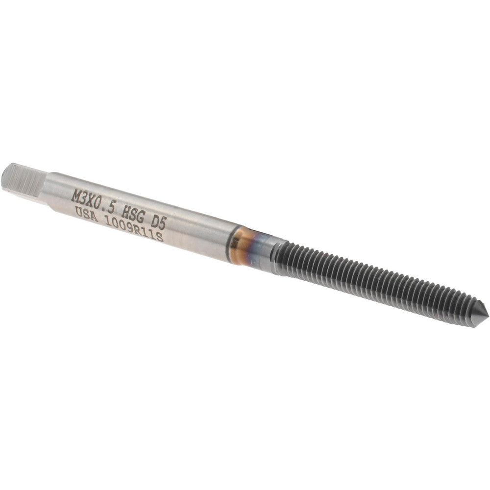 Hertel K010450AS85 Thread Forming Tap M3x0.5 Metric, Plug Chamfer, High-Speed Steel, TiCN Finish