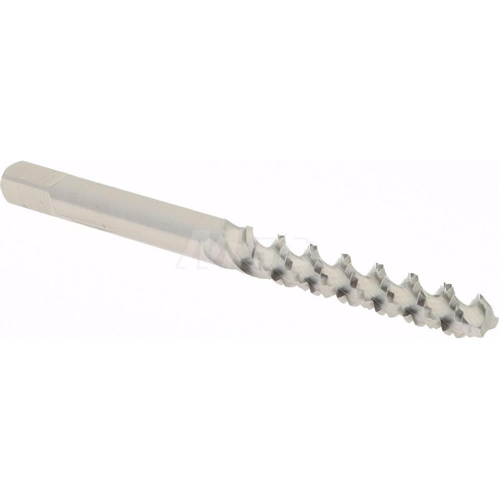 Hertel K008213AS Spiral Flute Tap #8-32, UNC, 3 Flute, Bottoming Chamfer, 2B Class of Fit, High-Speed Steel, Bright/Uncoated Finish