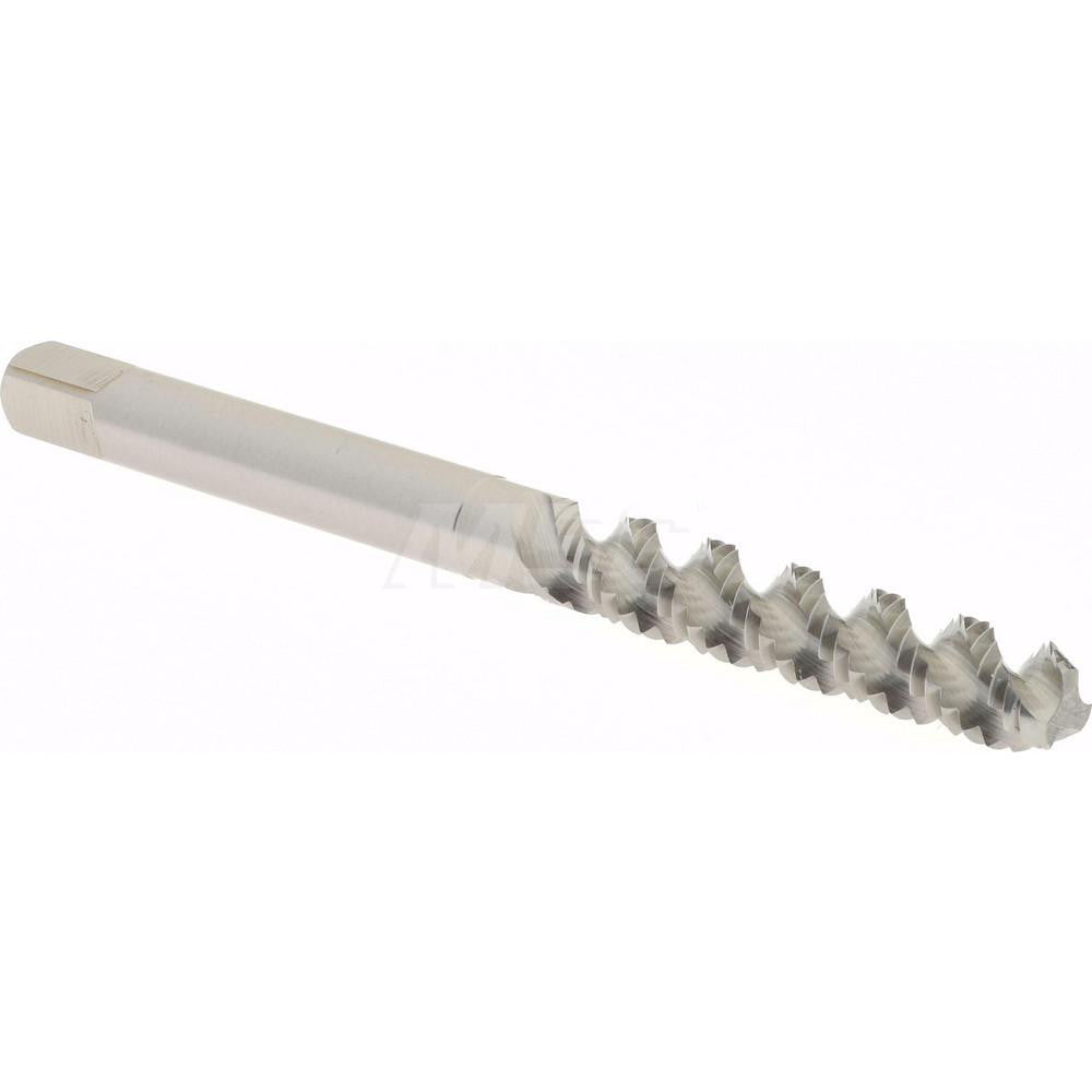 Hertel K027663AS Spiral Flute Tap M5x0.8, Metric Coarse, 3 Flute, Bottoming Chamfer, 6H Class of Fit, High-Speed Steel, Bright/Uncoated Finish